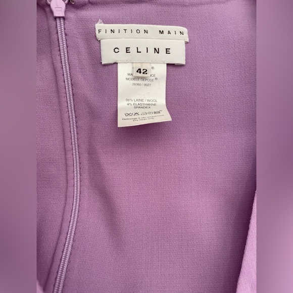 RARE Vintage Celine lavender wool blend dress - Picture 3 of 3